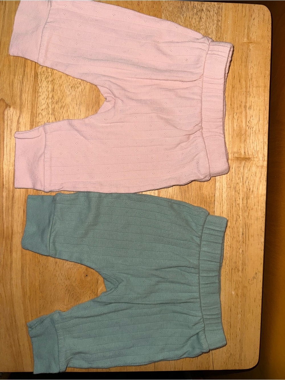 cloud island Pink and Teal Ribbed Jogger Pants - Set of 2